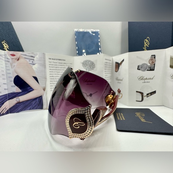 👑Chopard De Rigo 23KT Gold plated SCH883S 08FC 110 exclusive 🏆‼️ - Picture 12 of 16